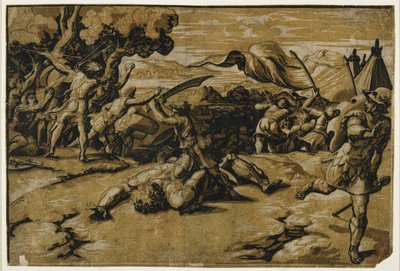 ديفيد سلاينج جليات ، ج. 1518 بواسطة أوغو دا كاربي